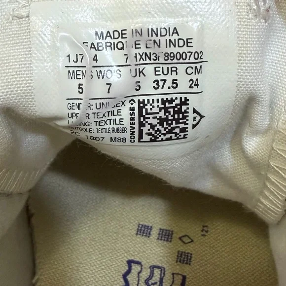 Converse All Star Chuck Taylor Low Charcoal Canvas Sneaker Mens 5 Women’s 7 - Picture 10 of 10